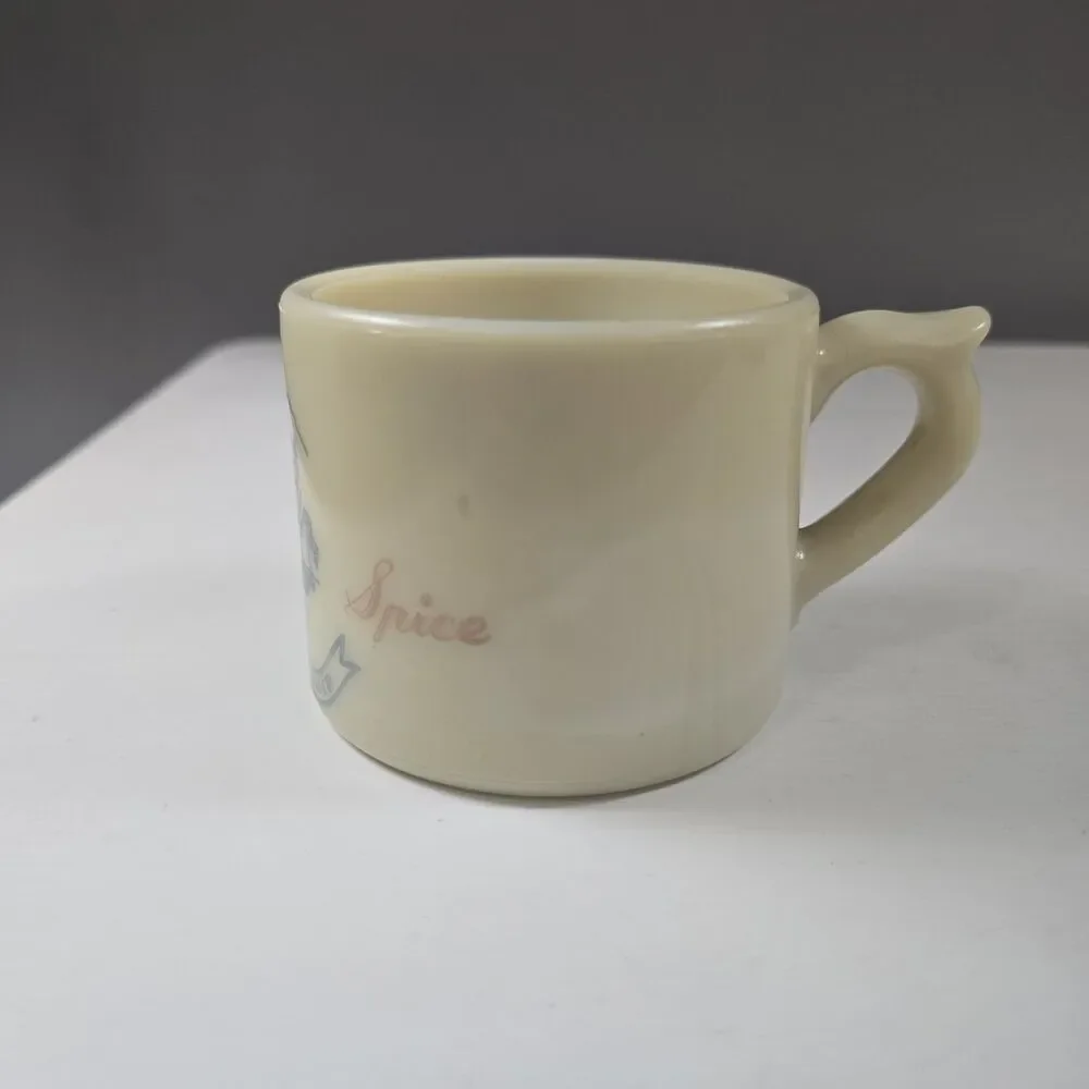 VTG Shaving Mug Old Spice Ship Friendship Custard Glass Shulton EARLY AMERICAN